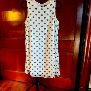 JH white polka dot dress sized 8